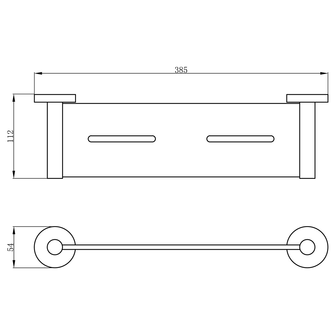 Otus Metal Shelf Brushed Gold