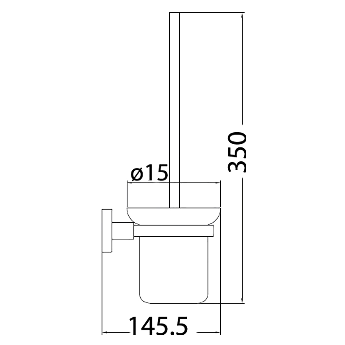 Otus Toilet Brush Matte Black