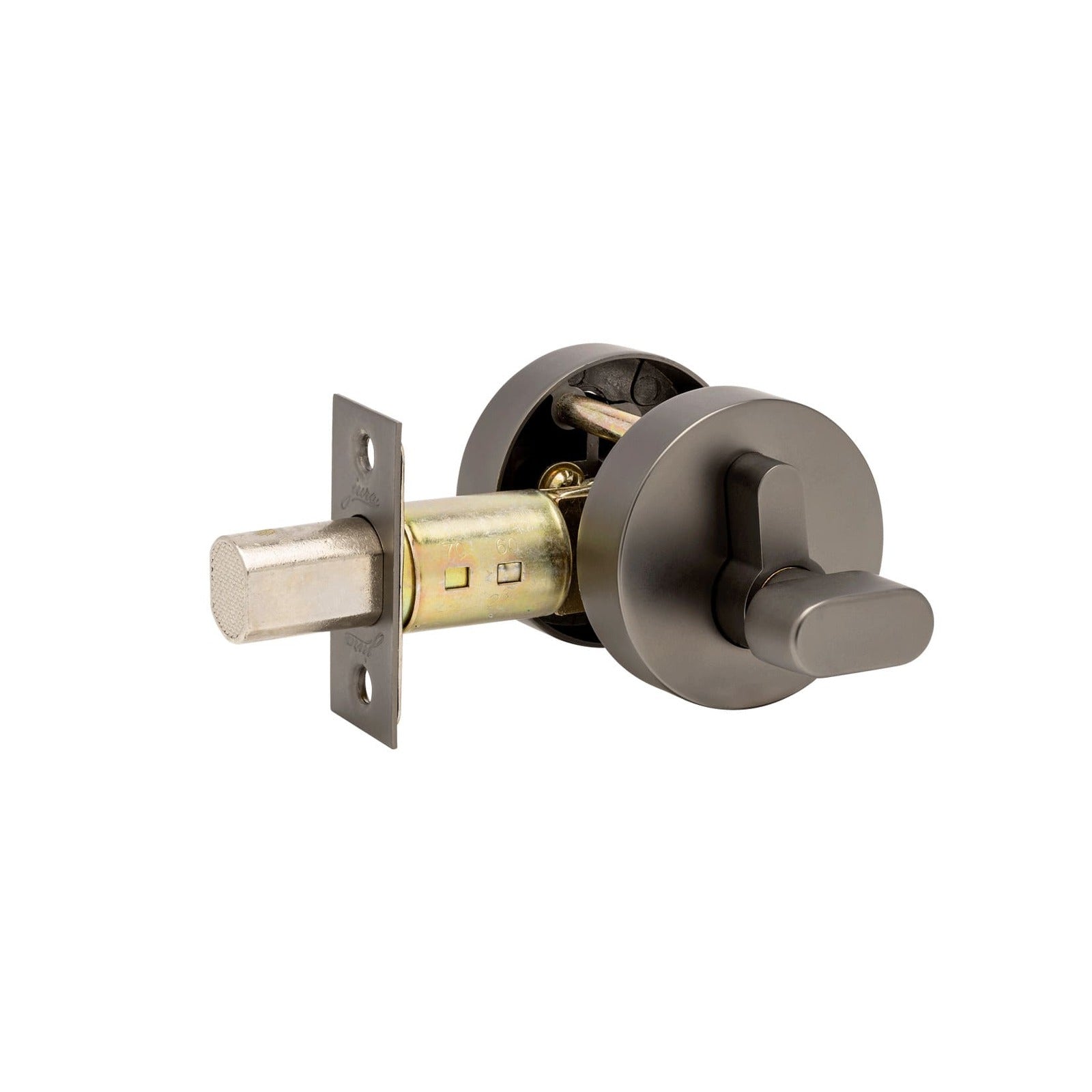 Zanda Jura Elite Round Slimline Deadbolt Single Cylinder Gun Metal