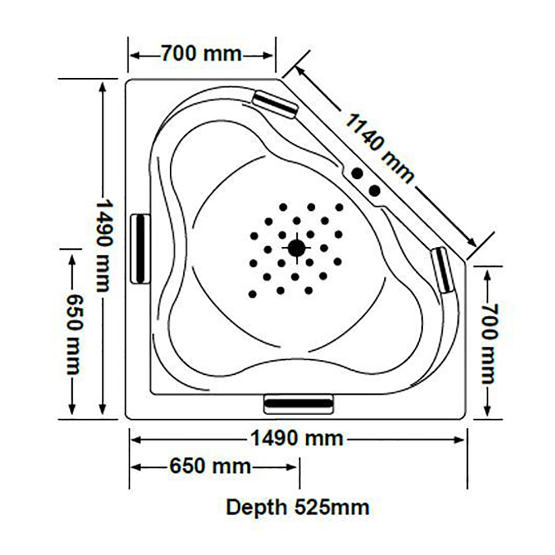 Drop-in Spa Bath Tub