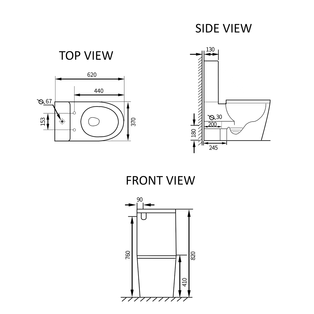 Lora Rimless Toilet Suite