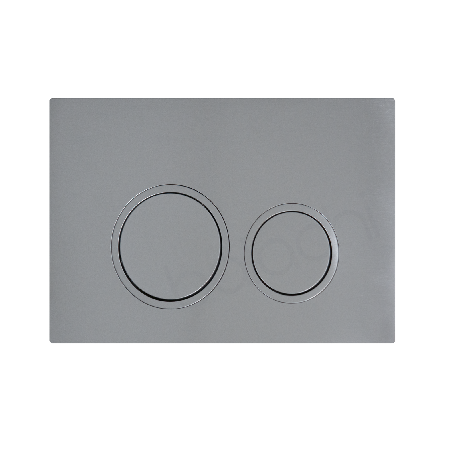 Ballina Rimless In Wall Toilet Suite with Round Brushed Nickel Flushing Buttons