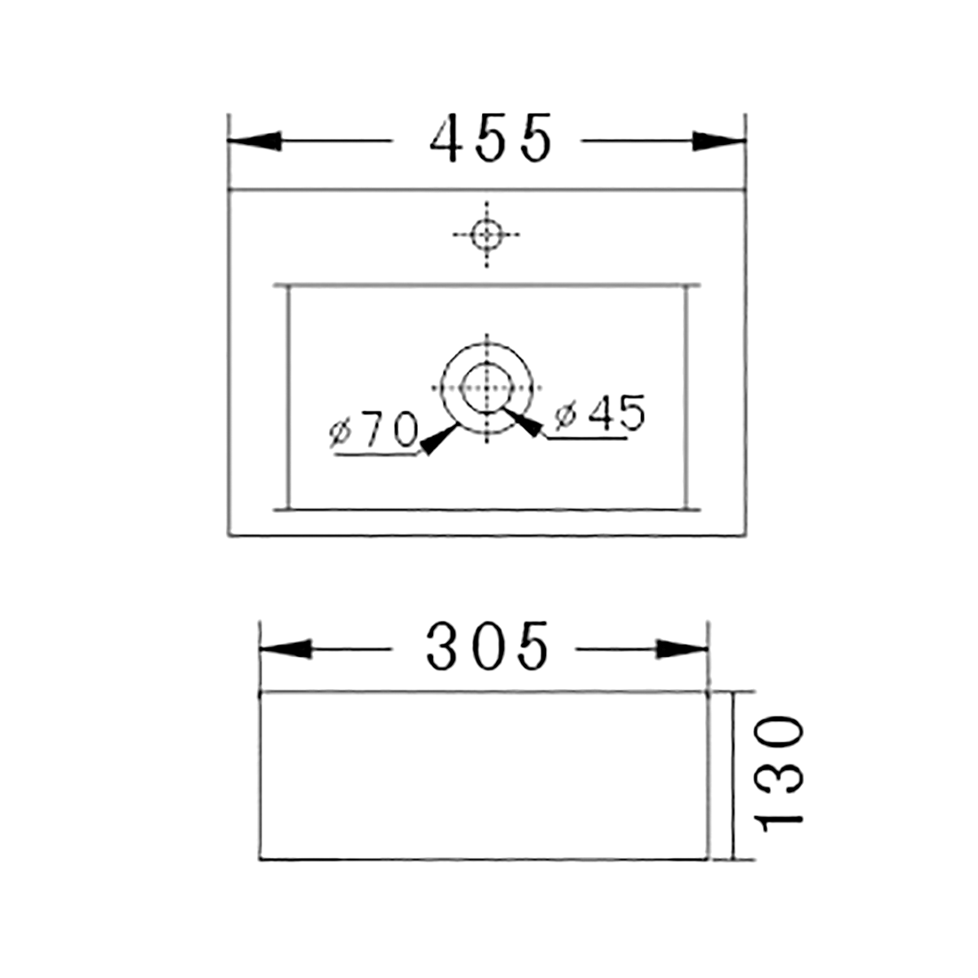 Ceramic Wall Hung Basin