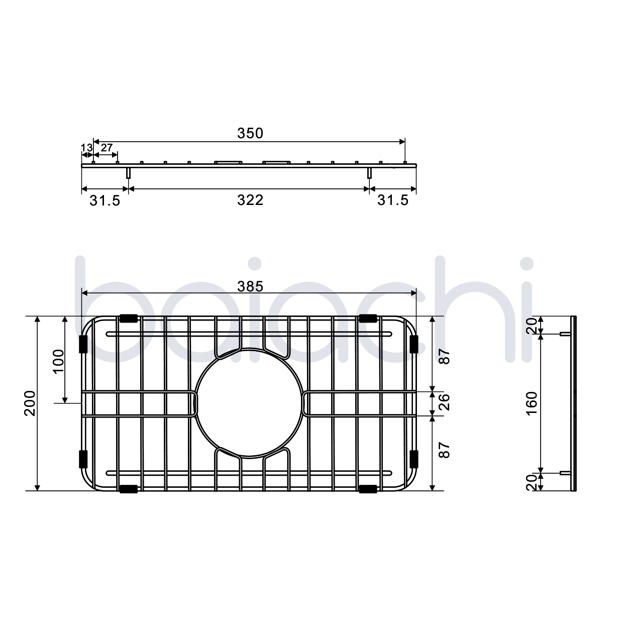 Baiachi Farm Sink Grid