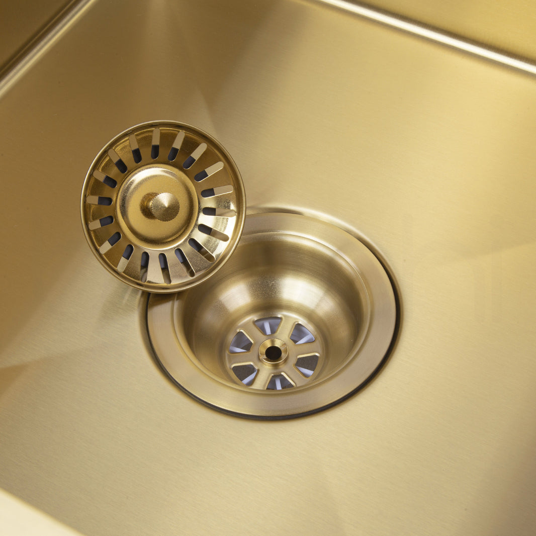 Handmade Kitchen Sink Brushed Gold