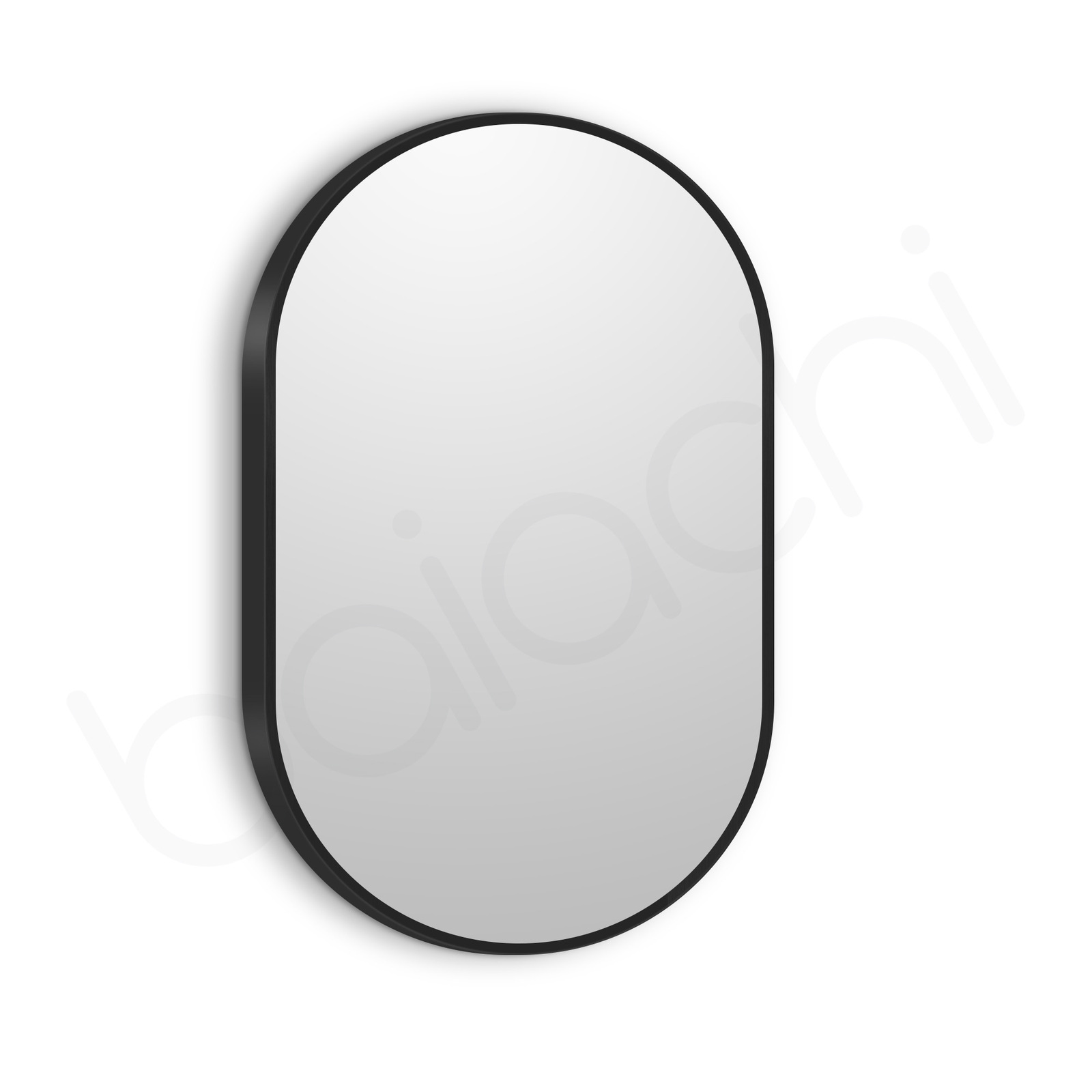 Baiachi Cora Oval 600mmx900mm Frame Mirror Matte Black