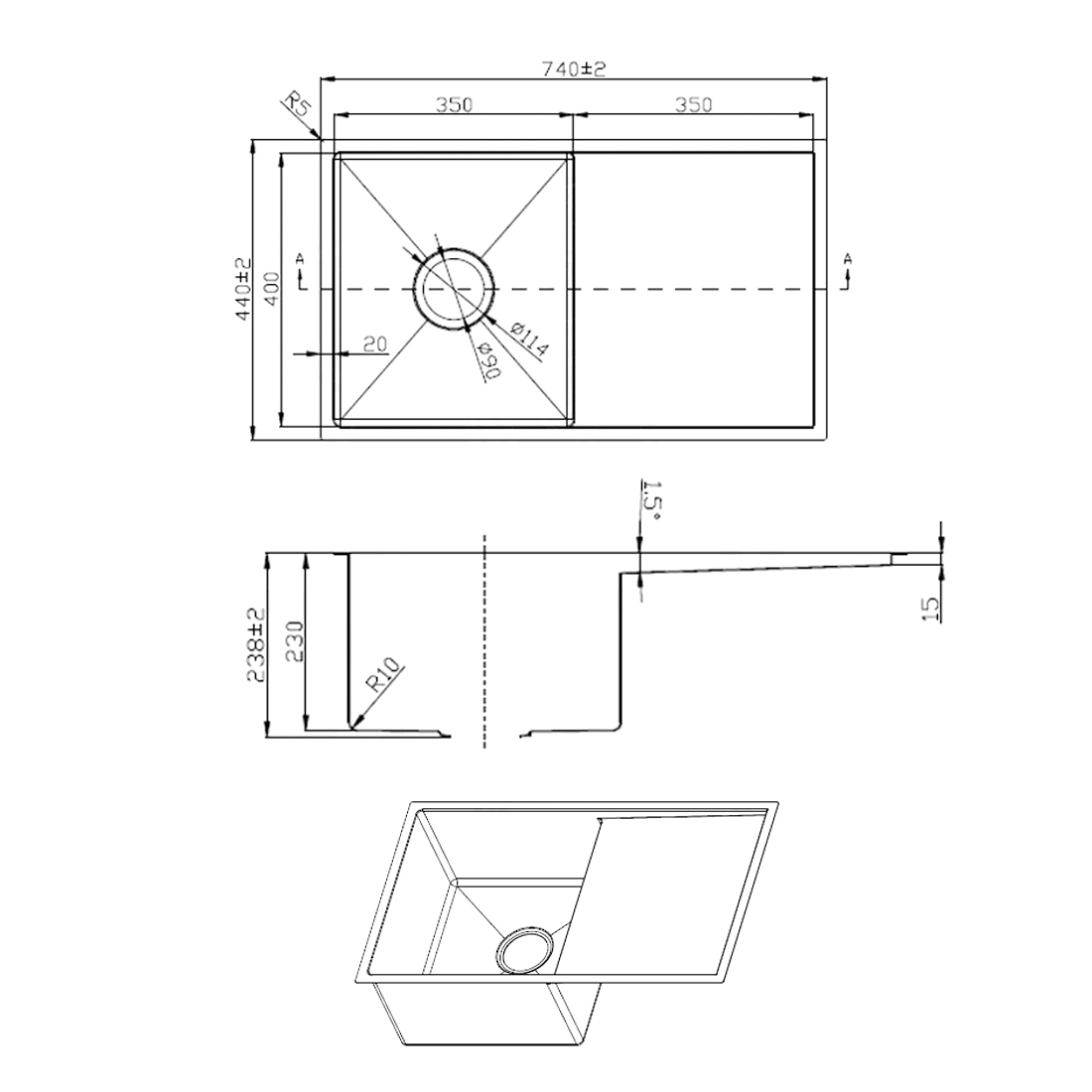 Handmade Kitchen Sink