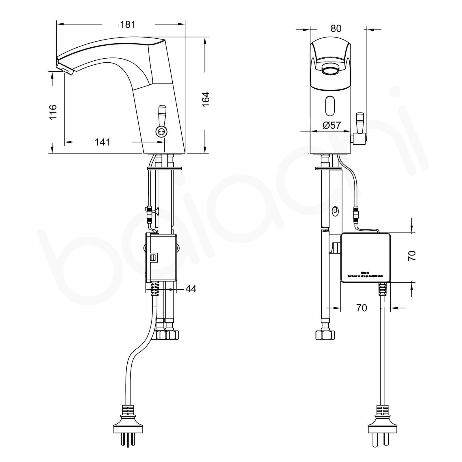 Baiachi Sensor Basin Mixer Chrome