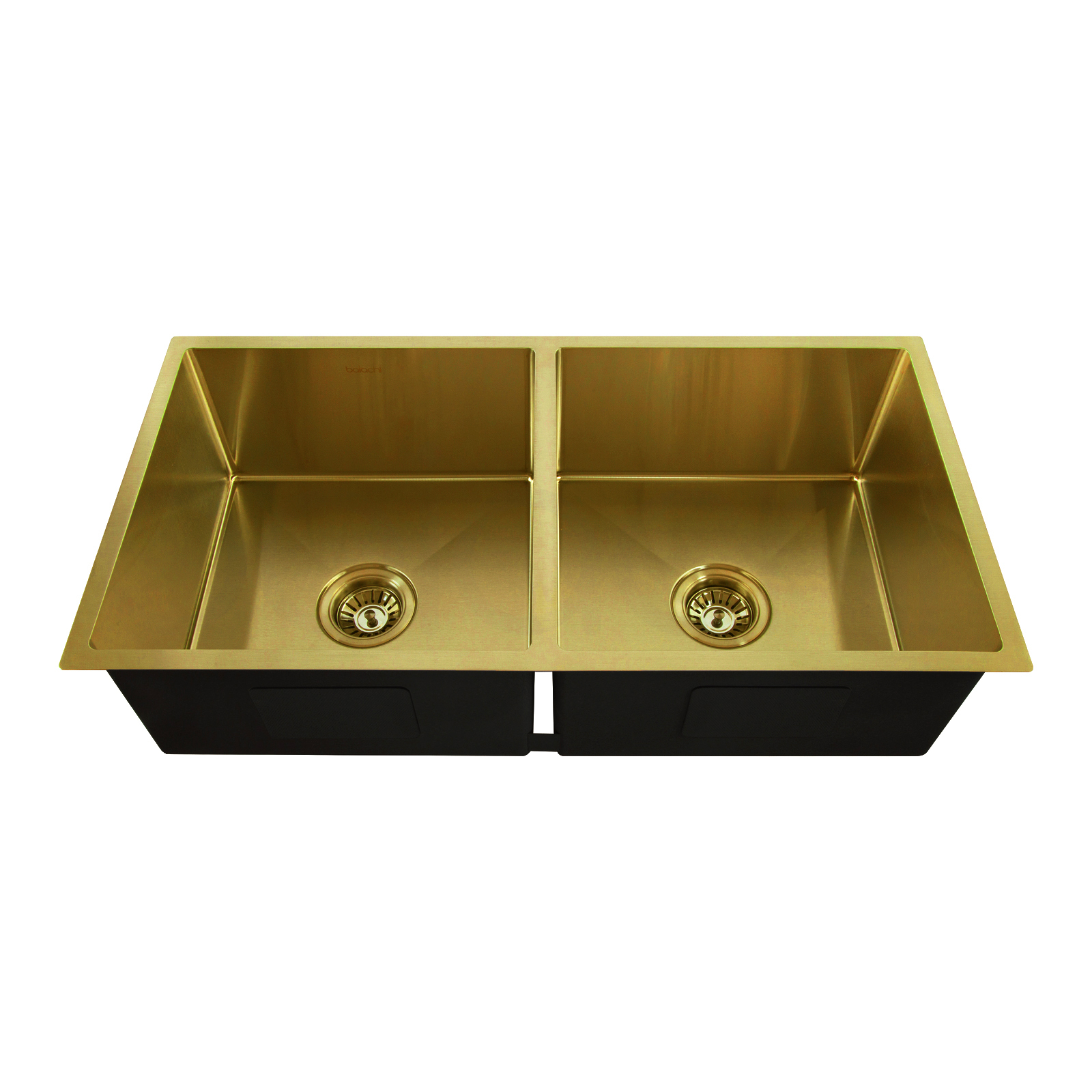 860X440mm Handmade Laundry Kitchen Sink Top/Under Mount Brushed Gold