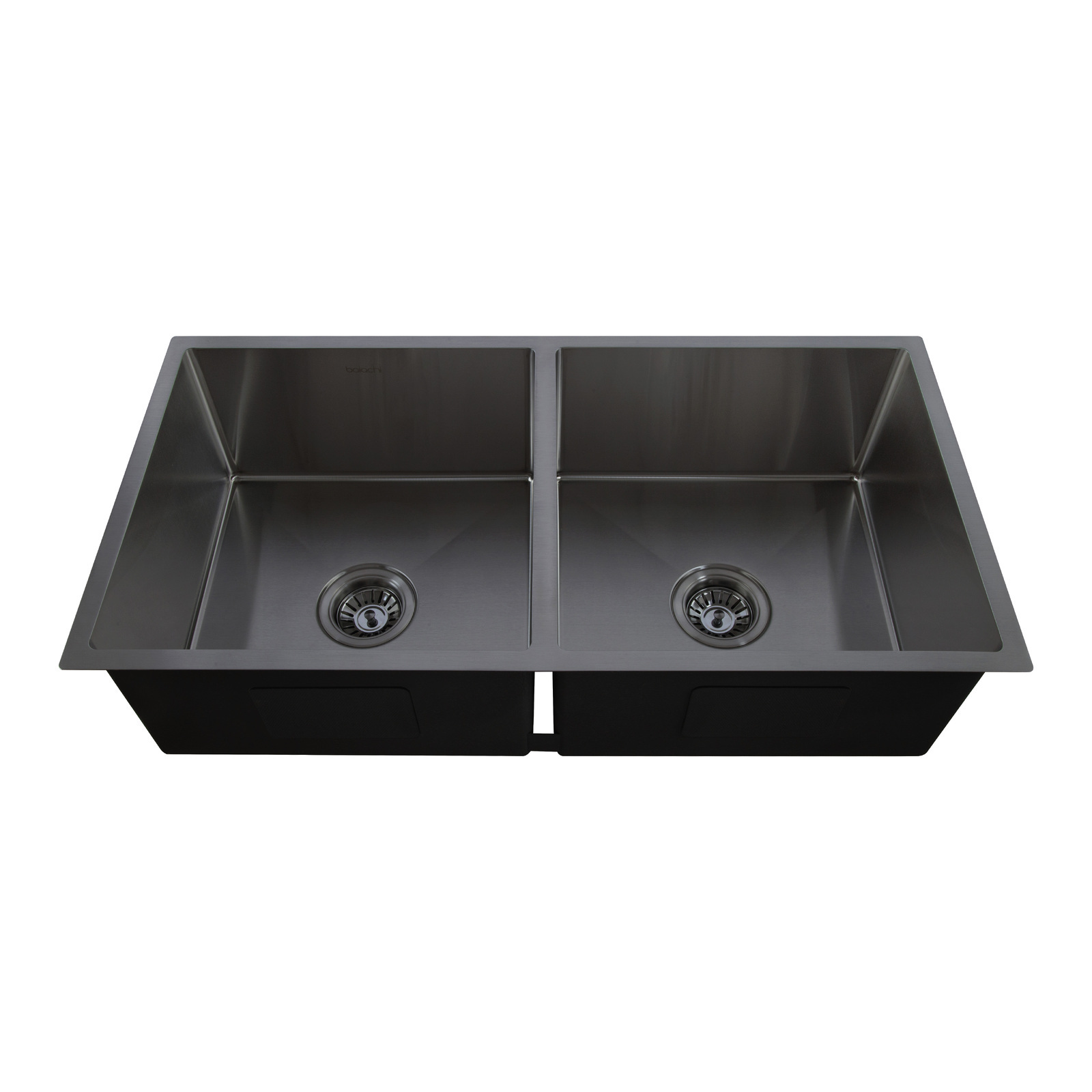 860X440mm Handmade Laundry Kitchen Sink Top/Under Mount Gun Metal