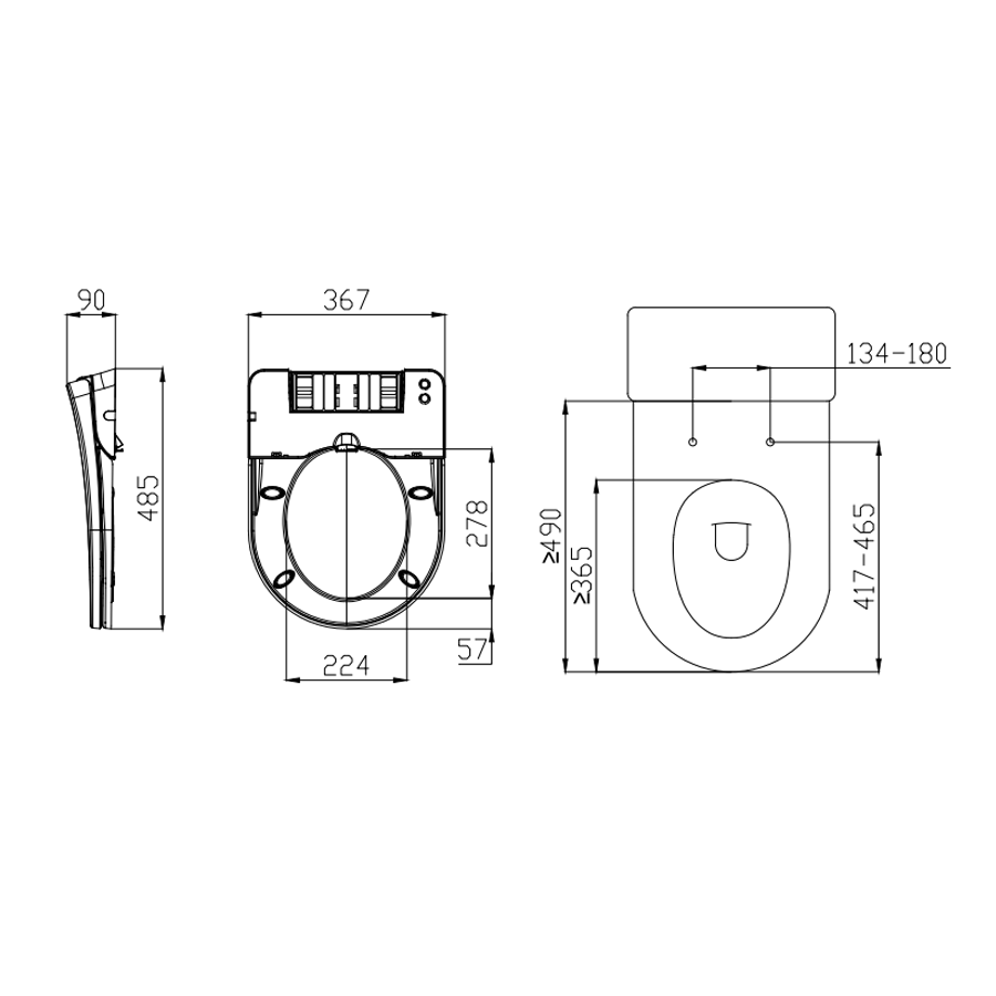 NON-ELECTRIC BIDET SEAT