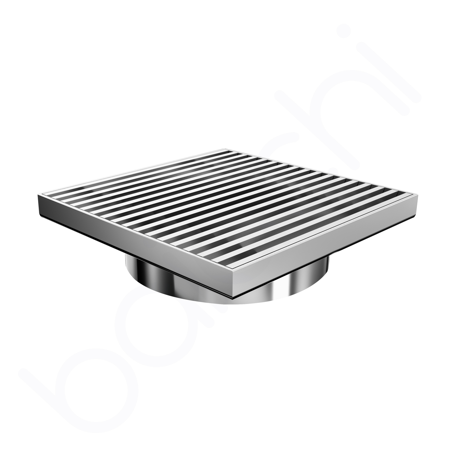 Baiachi 115mm Square Heelguard Floor Waste Stainless Steel