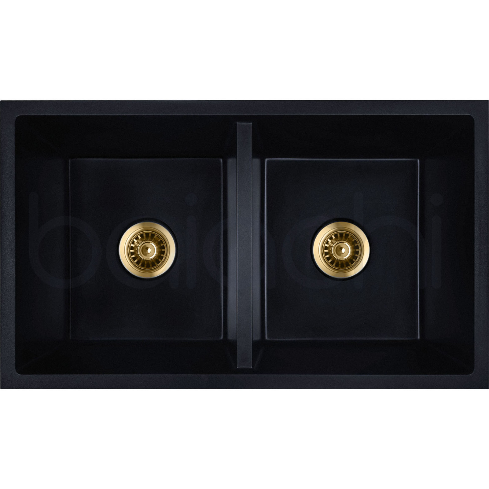 Baiachi Double Bowl Granite Kitchen Sink Black