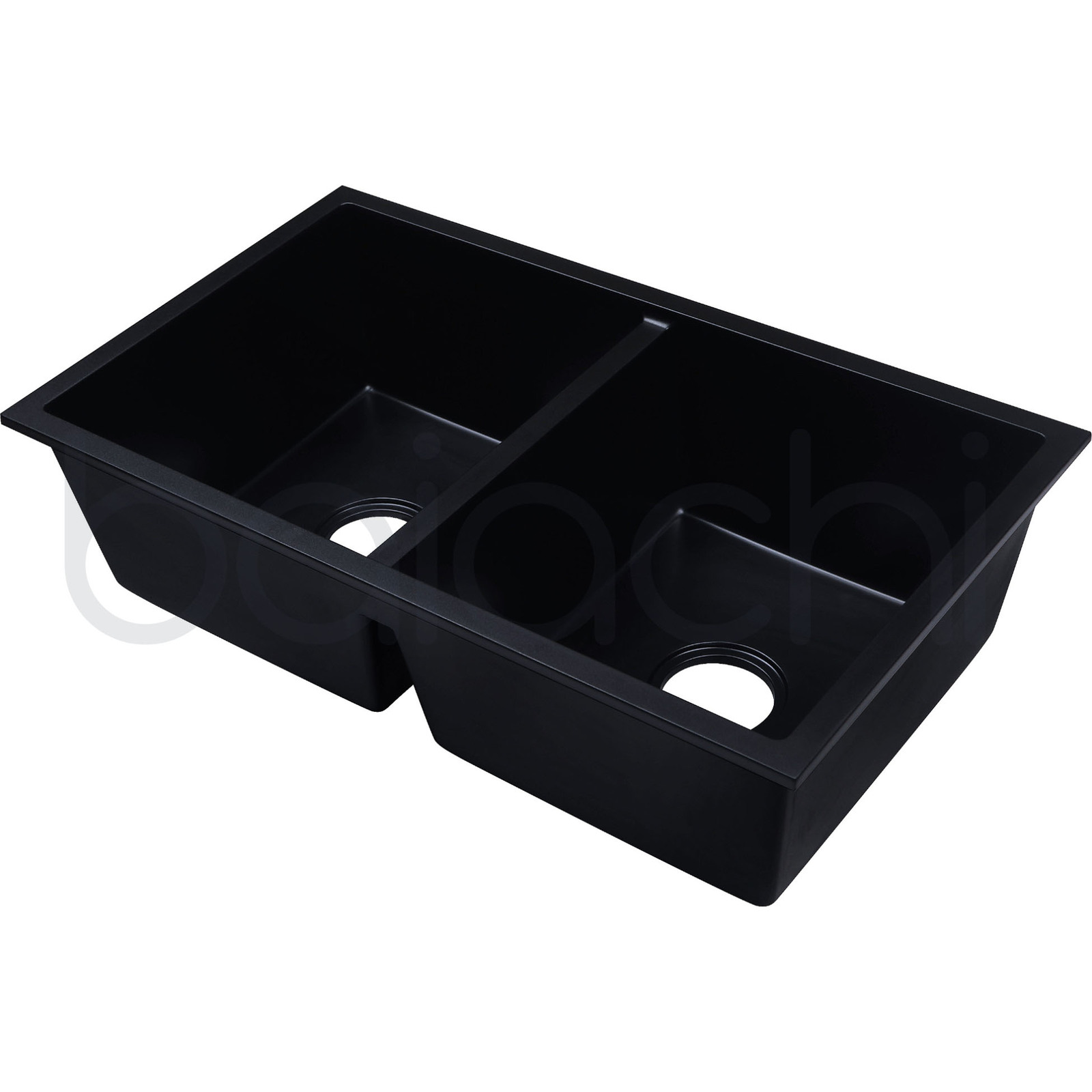 Baiachi Double Bowl Granite Kitchen Sink Black