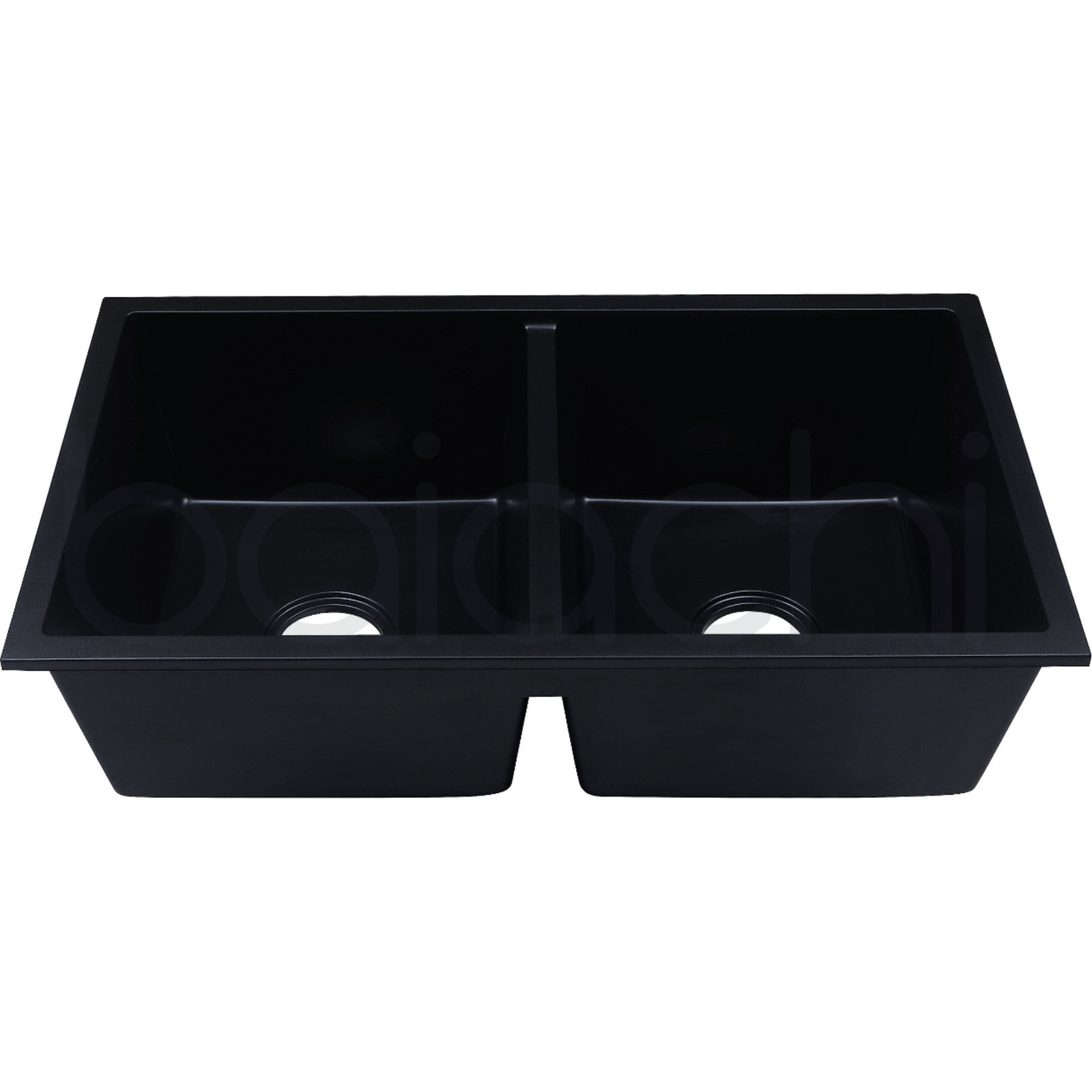 Baiachi Double Bowl Granite Kitchen Sink Black