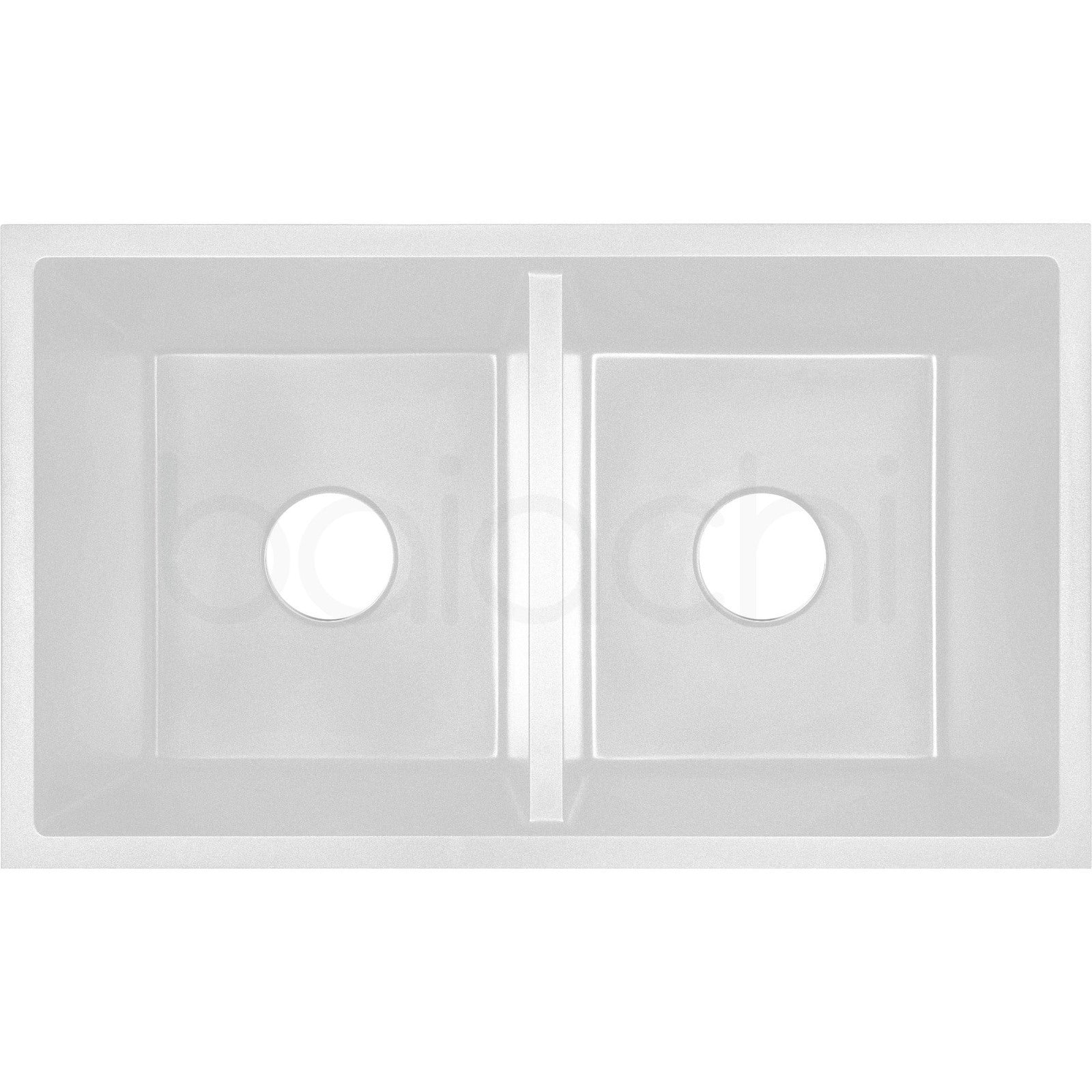 Baiachi Double Bowl Granite Kitchen Sink White