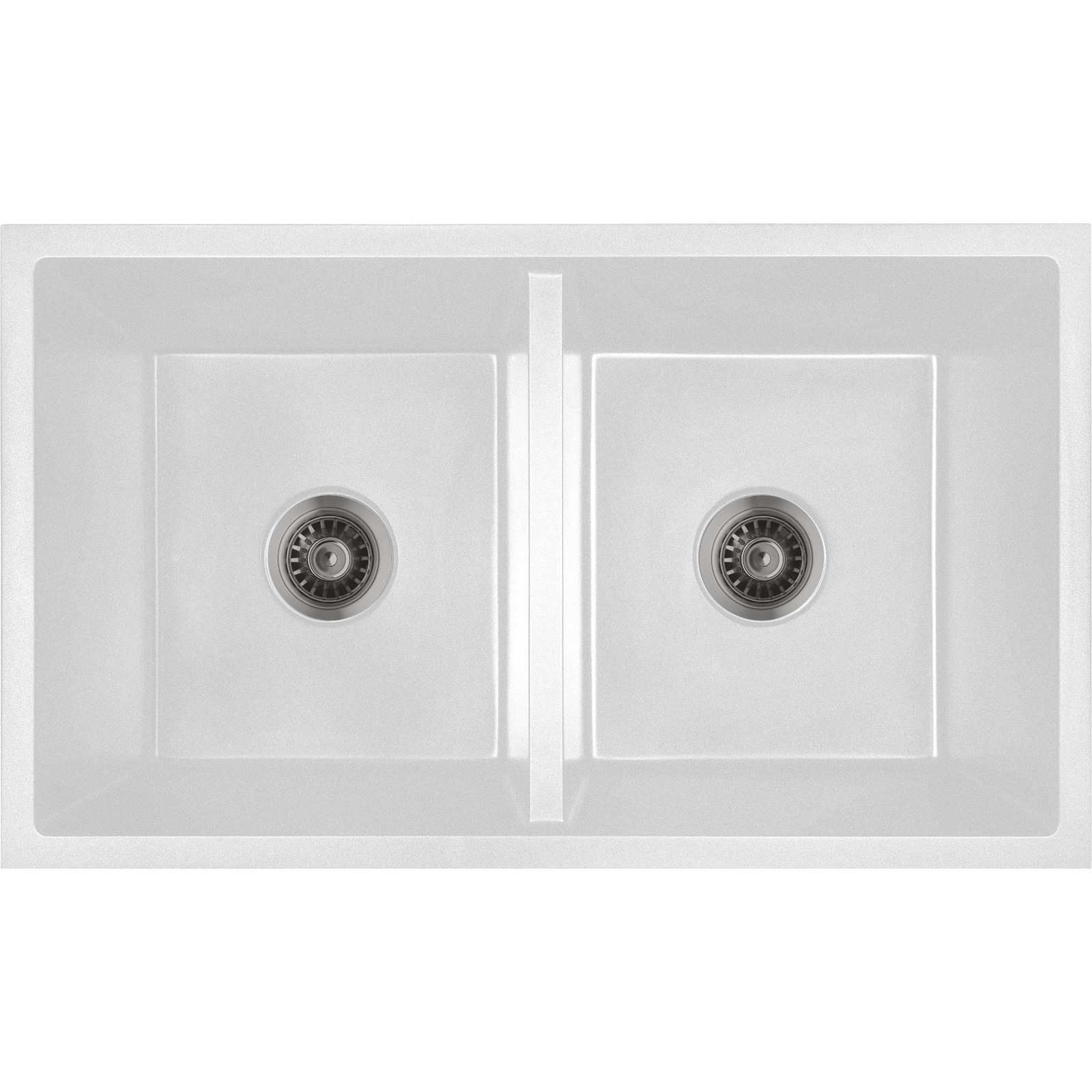 Baiachi Double Bowl Granite Kitchen Sink White