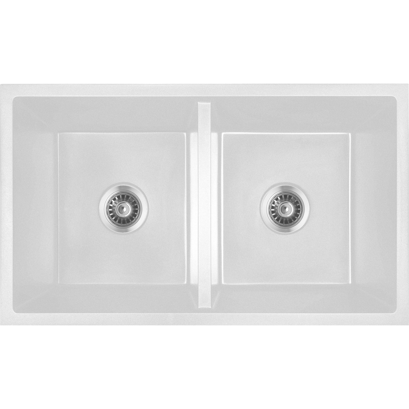 Baiachi Double Bowl Granite Kitchen Sink White