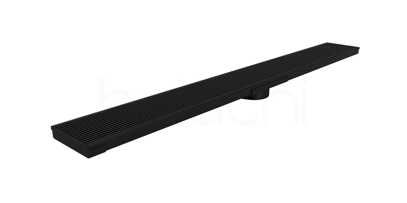 901-1200x115mm Linear Heelguard Adjustable Floor Waste Matte Black