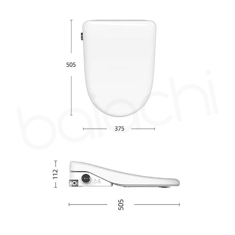 Bathroom Smart Toilet Seat Bidet With Remote Control