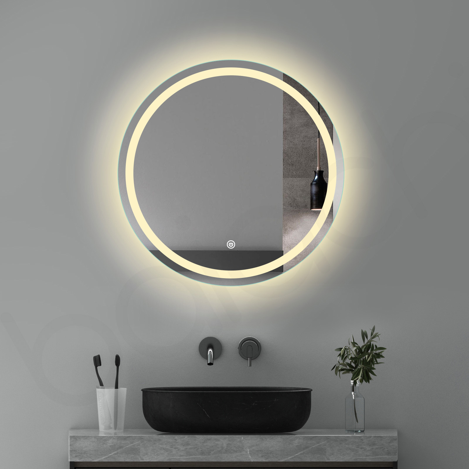 Baiachi Otus LED Round 600mm Frameless Mirror