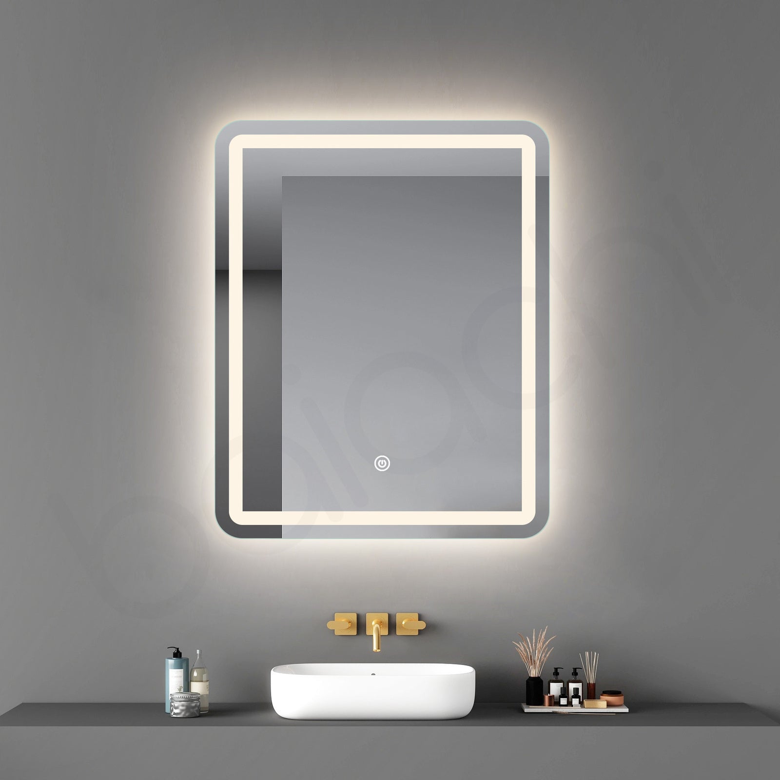 Baiachi Eden LED Rectangle 600mmx750mm Frameless Mirror