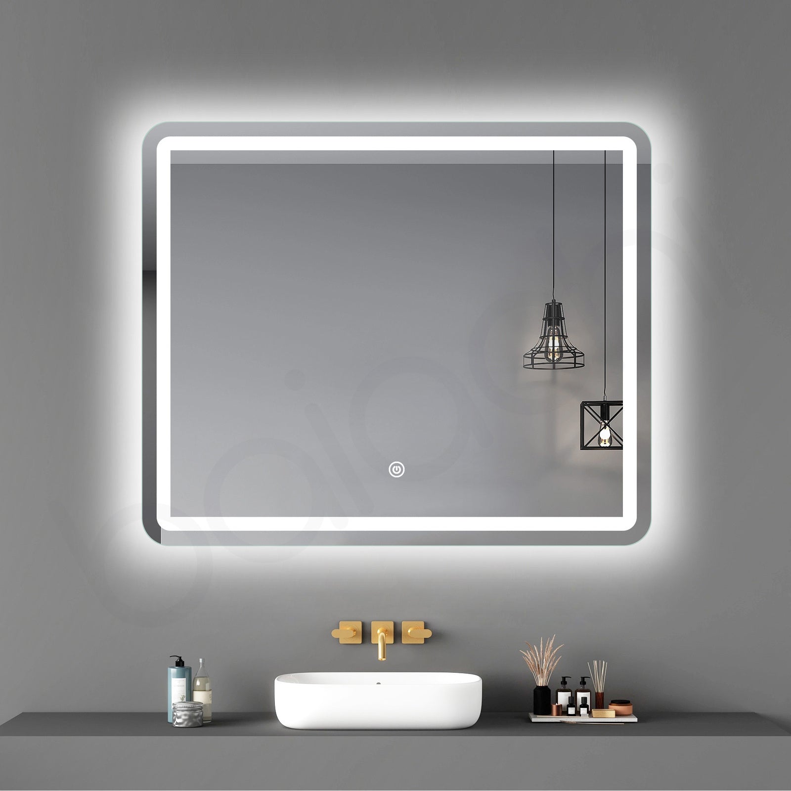 Baiachi Eden LED Rectangle 900mmx750mm Frameless Mirror