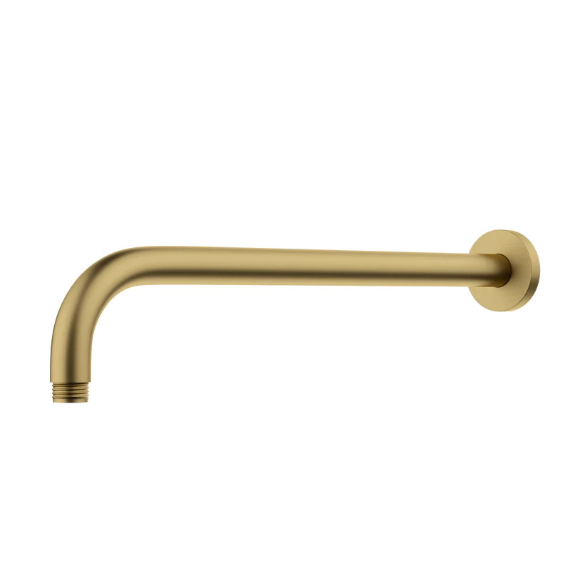 Moreton Round Wall Shower Arm Brushed Gold