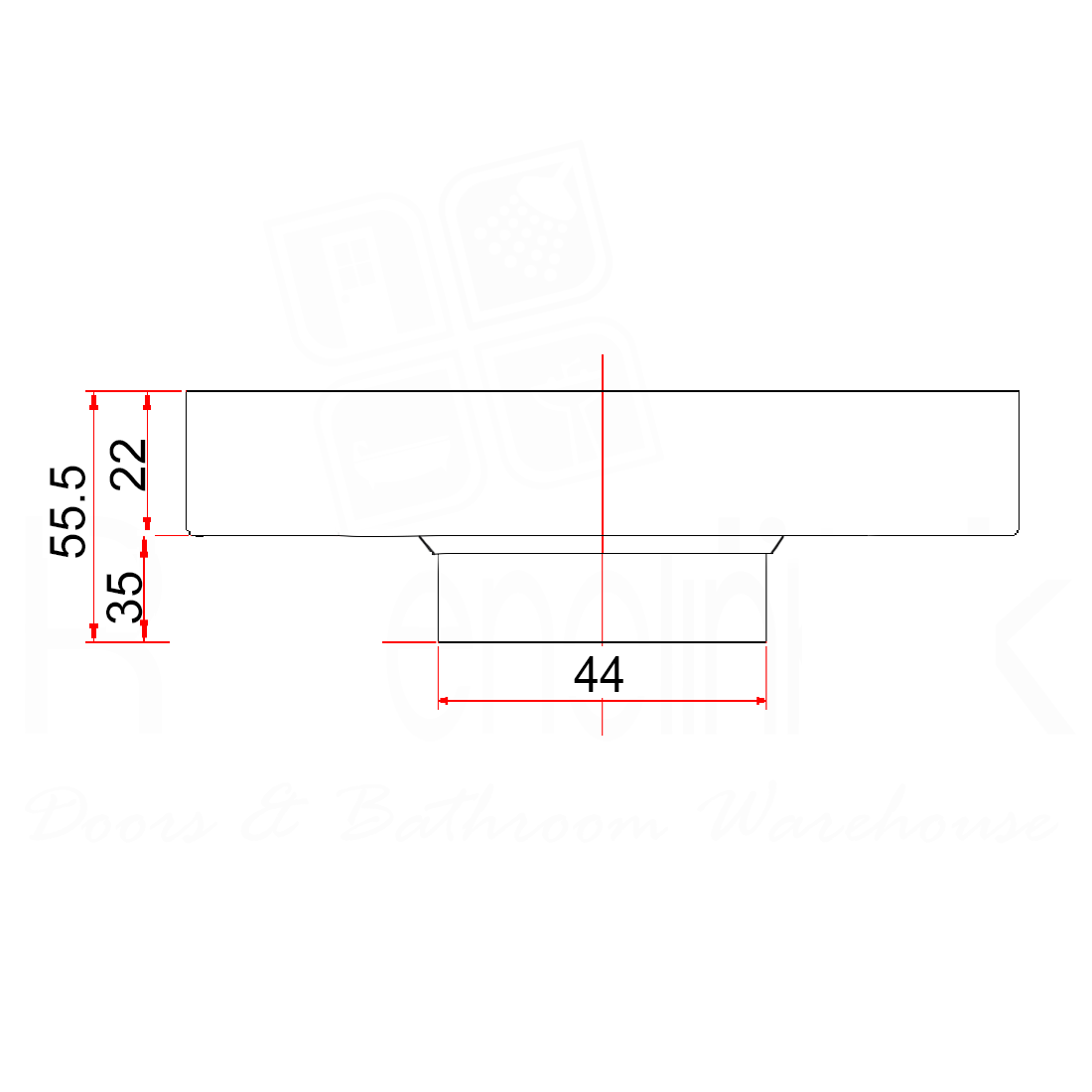 Baiachi 100 x 100mm Square Tile Insert Floor Waste 45mm outlet Chrome