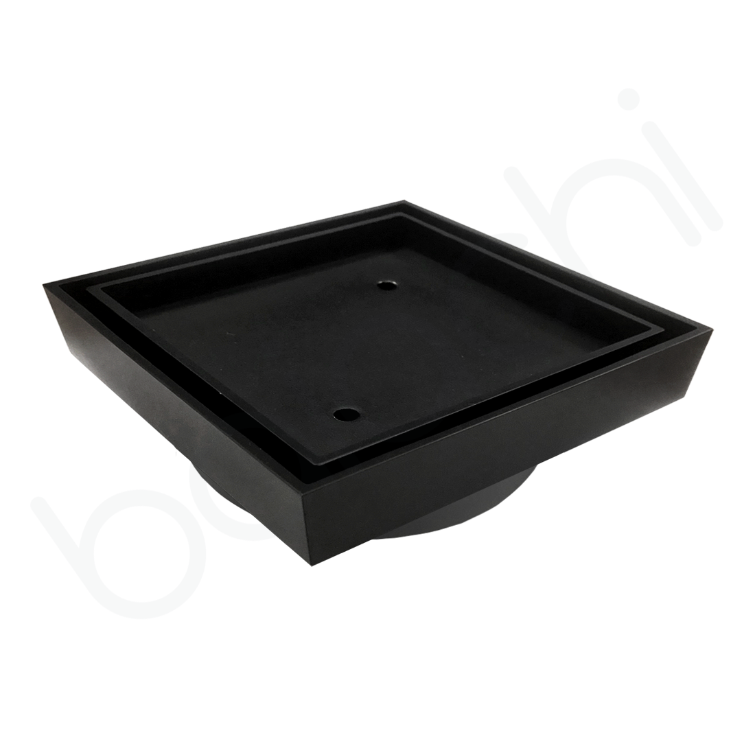 Baiachi 115 x 115mm Square Tile Insert Floor Waste 90mm outlet Matte Black