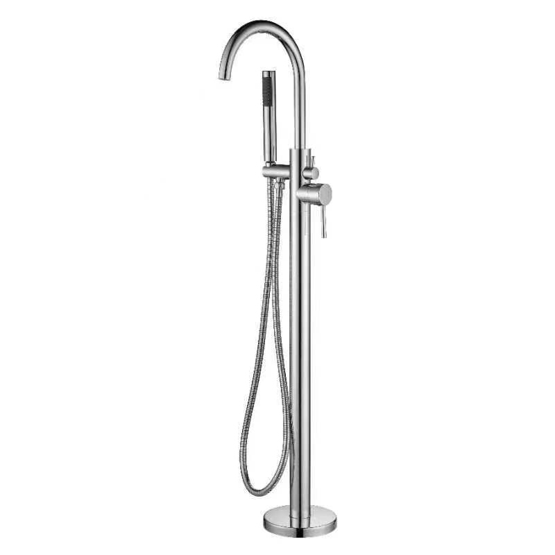 Otus Free Standing Bath Mixer with Hand Shower Chrome