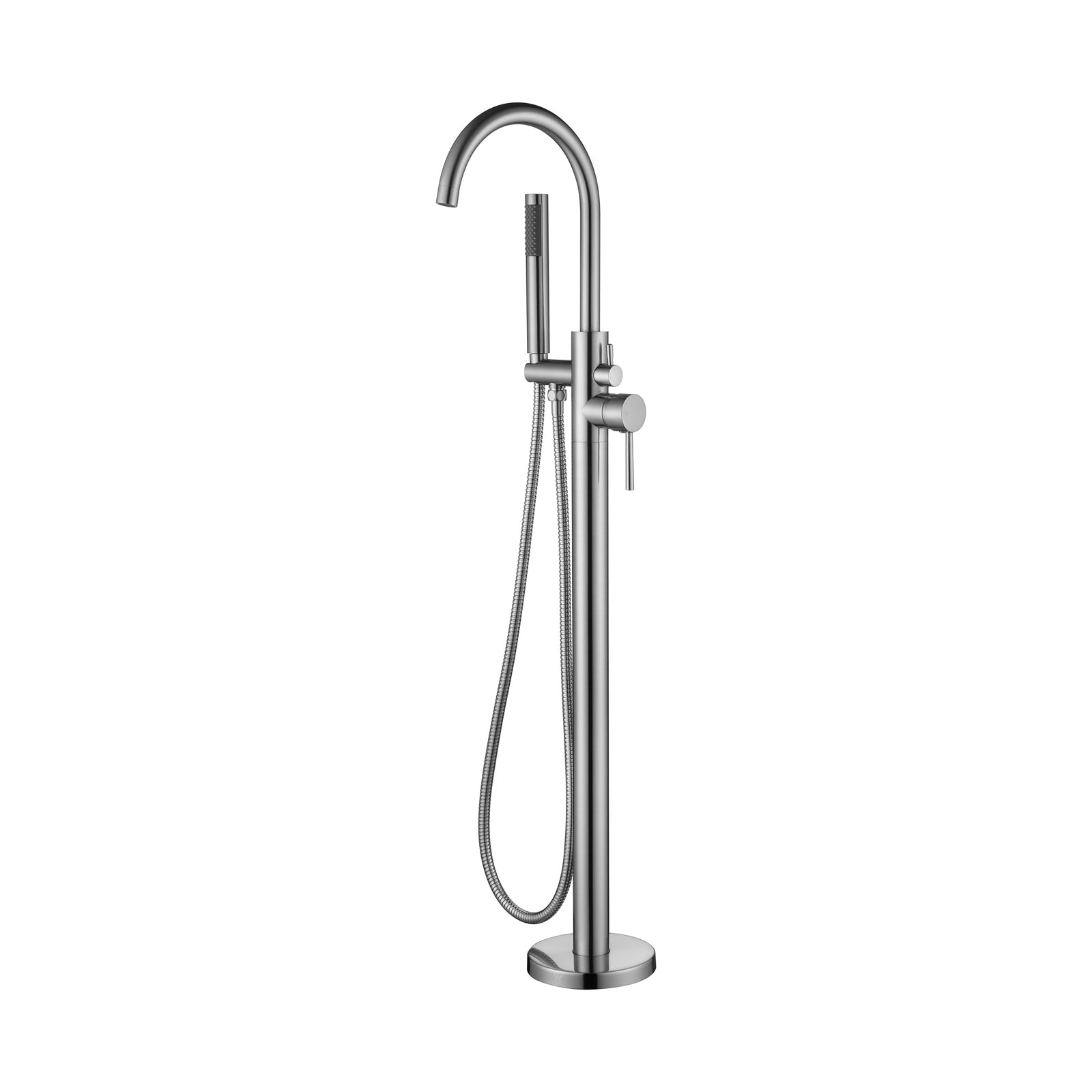 Otus Free Standing Bath Mixer with Hand Shower Brushed Nickel