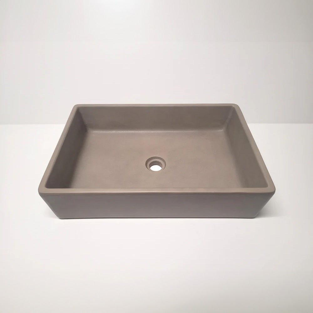 Spring Hill Designs Aila Rectangular Above Counter Concrete Basin Cement