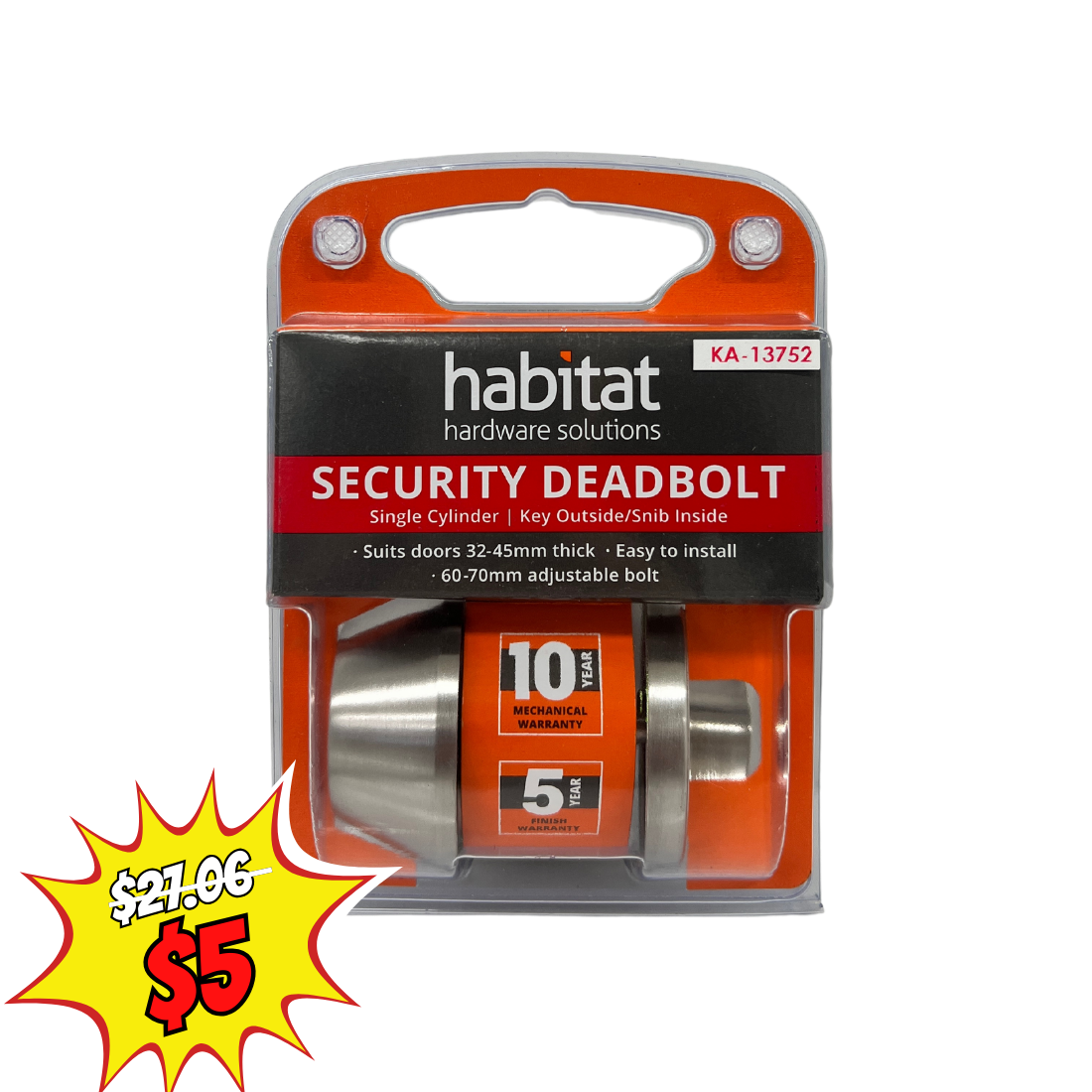 Habitat Single Cylinder Deadbolt