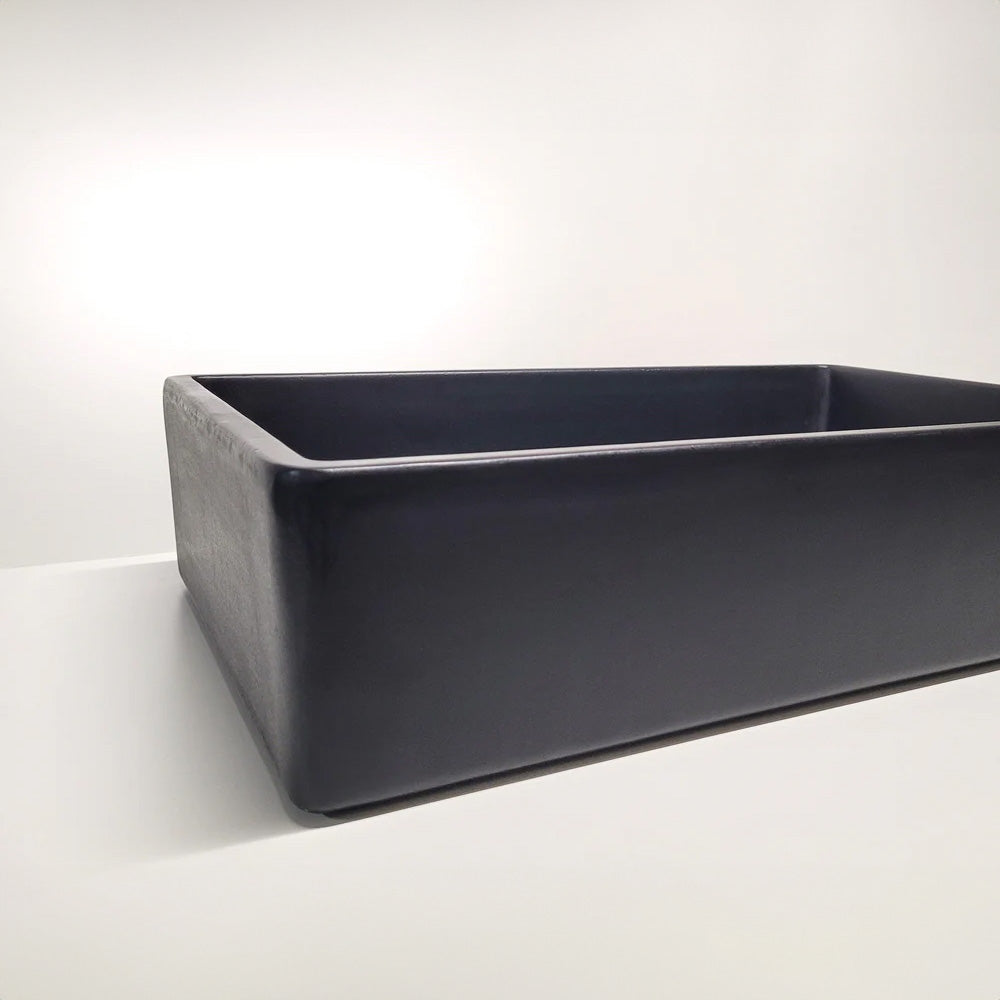 Spring Hill Designs Aila Rectangular Above Counter Concrete Basin Ebony