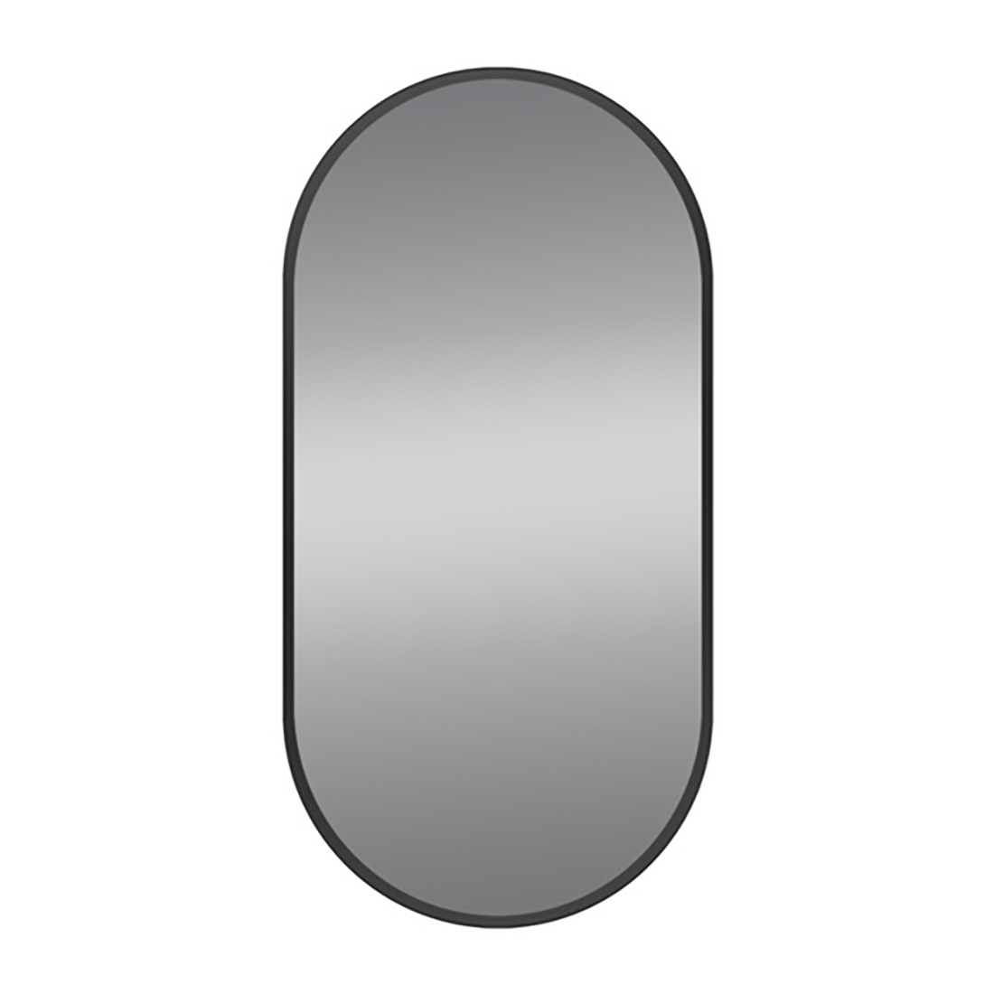 Cora Rectangle Stainless Steel Frame Mirror Matte Black