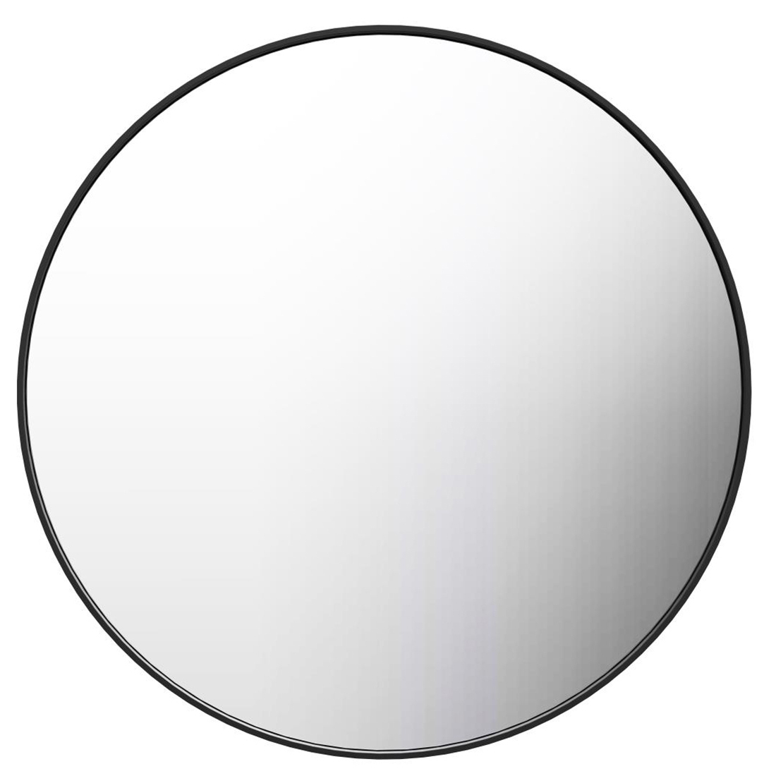 Otus Round Stainless Steel Frame Mirror Matte Black