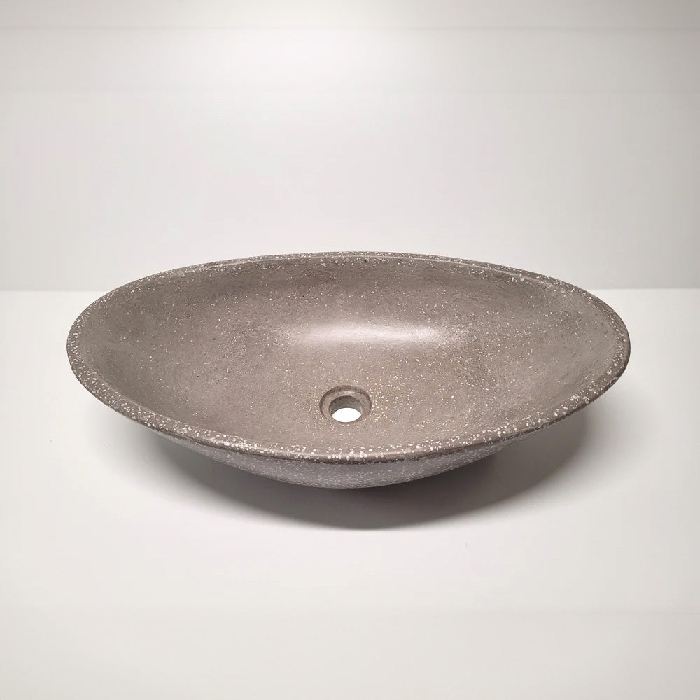 Spring Hill Designs Serica Teardrop Above Counter Concrete Basin Grey Terrazzo