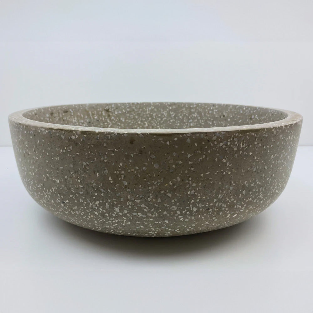 Spring Hill Designs Elios Circular Above Counter Concrete Basin Grey Terrazzo