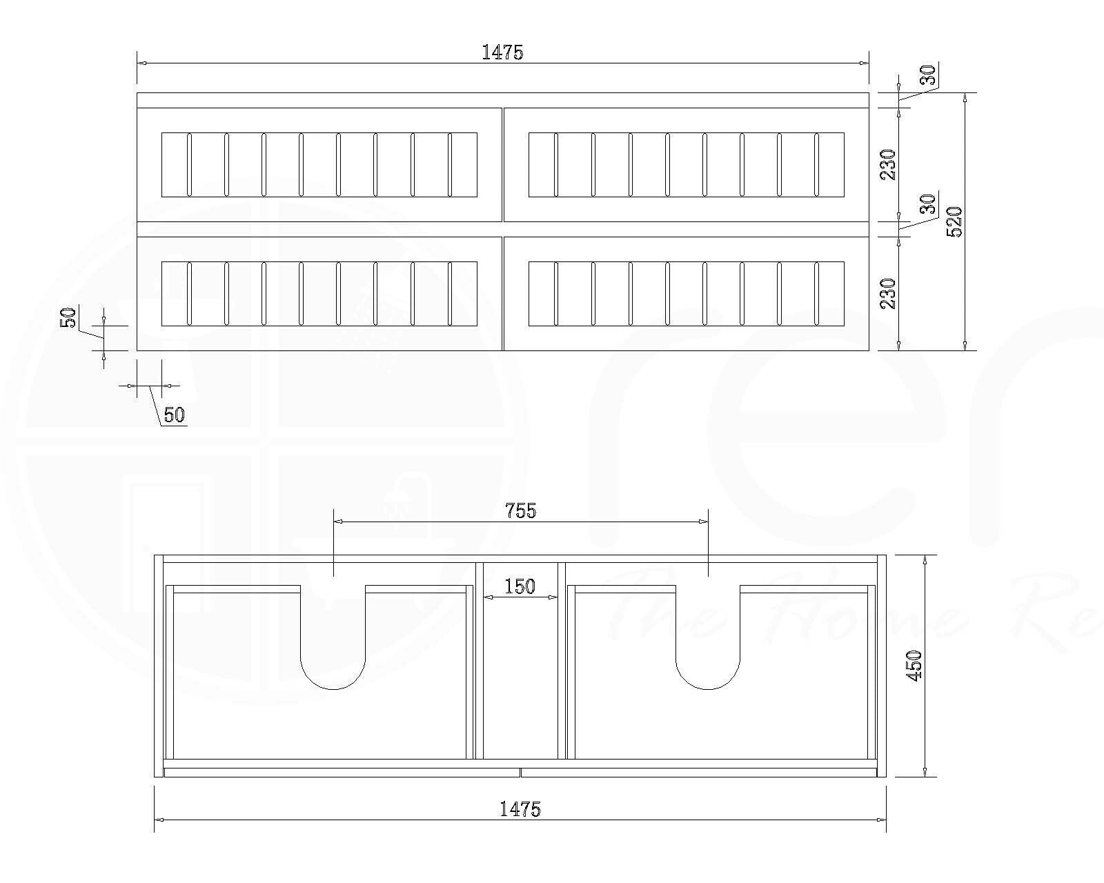 HAMPTON PVC 1500 WH Cabinet