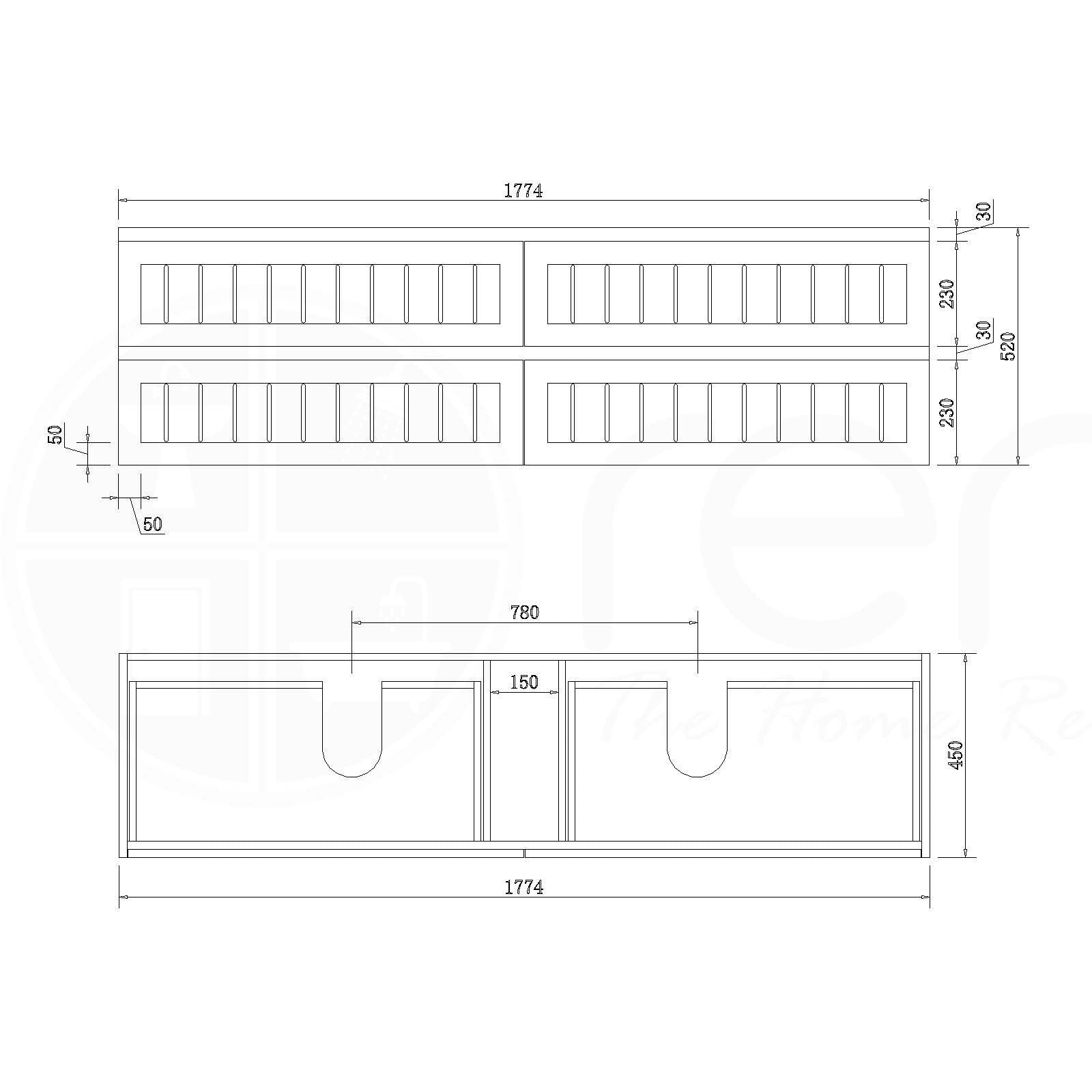 HAMPTON PVC 1800 WH Cabinet