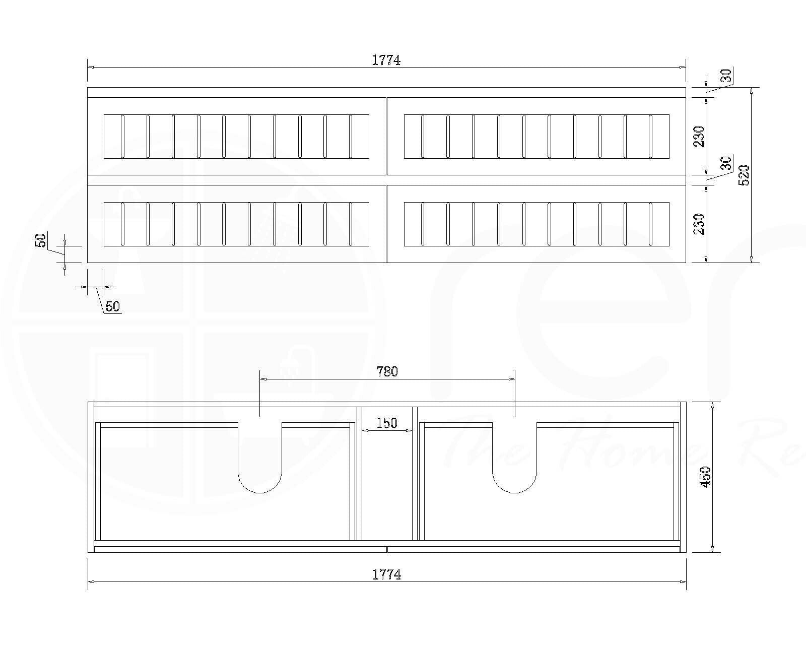 HAMPTON PVC 1800 WH Cabinet