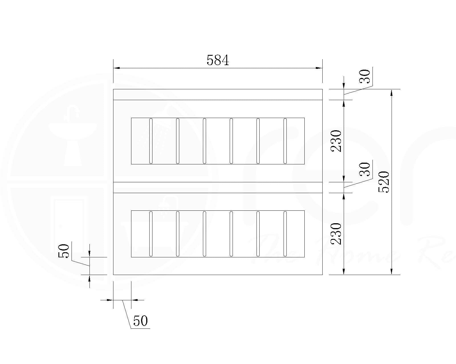 Hampton 600mm PVC Wall Hung Bathroom Vanity Cabinet