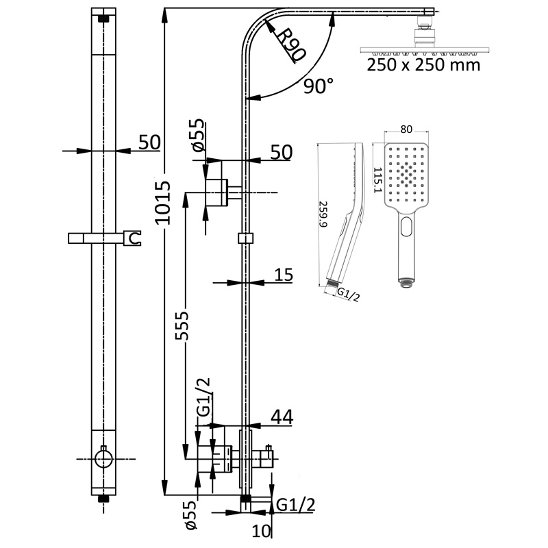 Ikon Seto Multifunction shower set