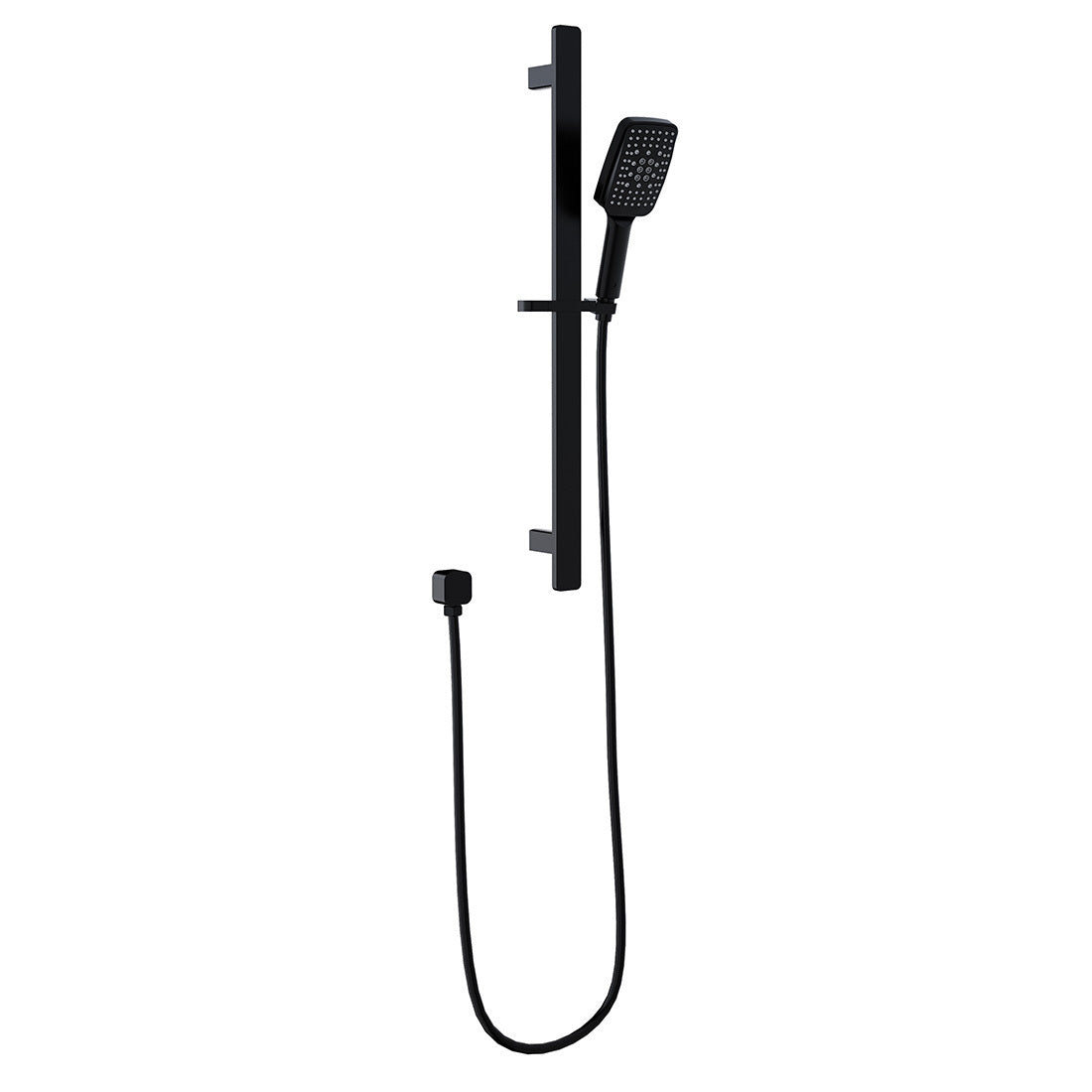 Seto Square Sliding Shower Set Matte Black