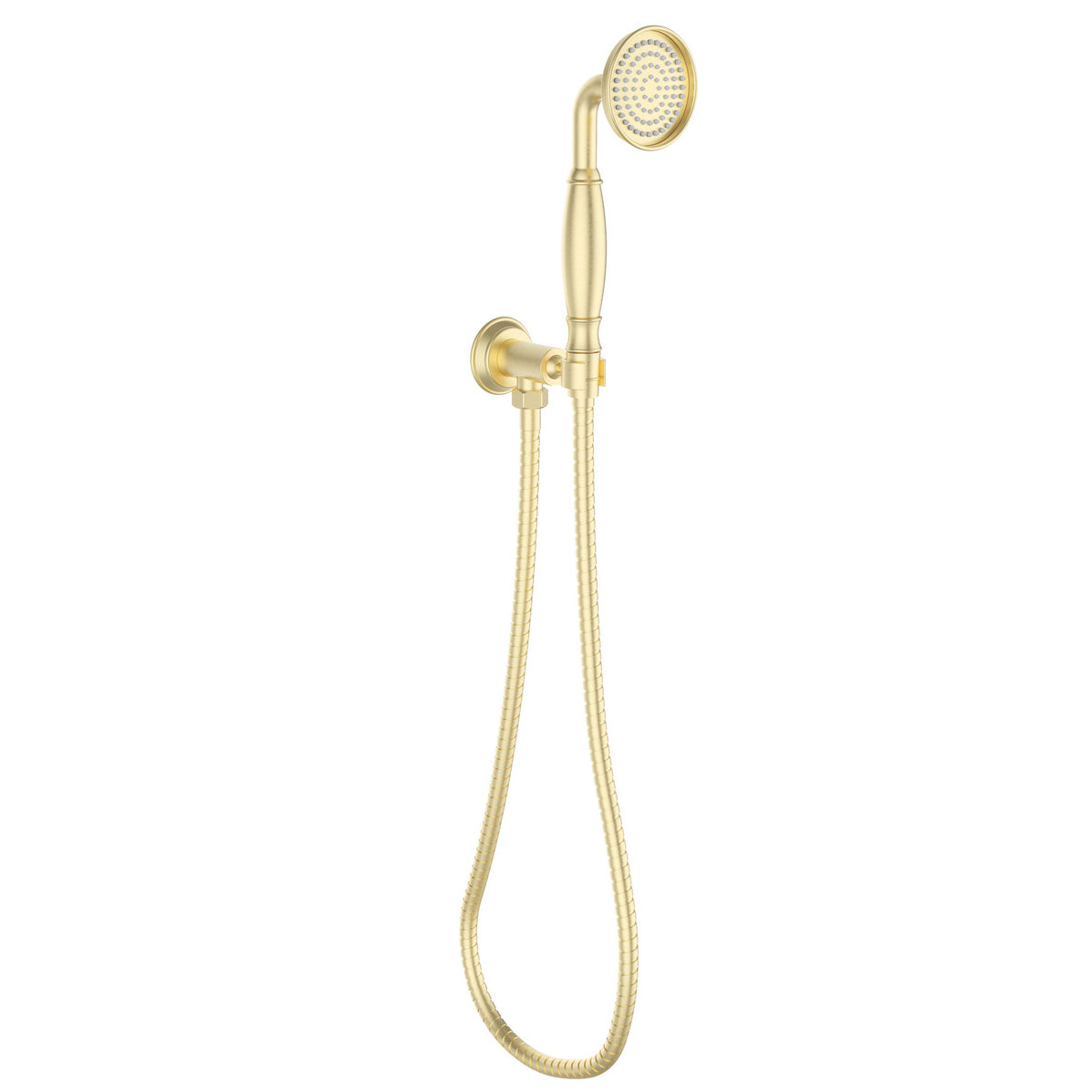 Ikon Clasico Handshower On Wall Outlet Bracket Brushed Gold