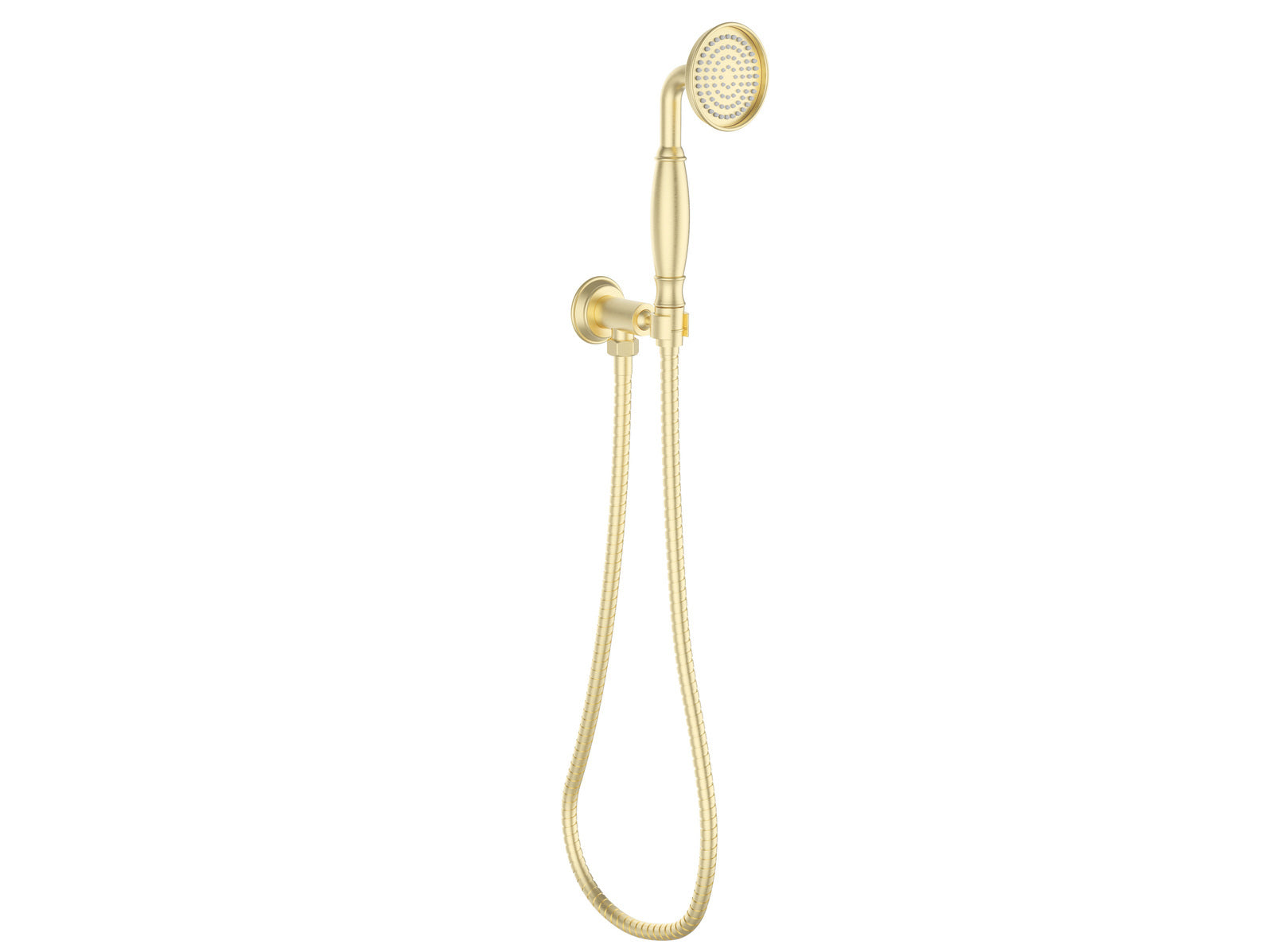 Ikon Clasico Handshower On Wall Outlet Bracket Brushed Gold