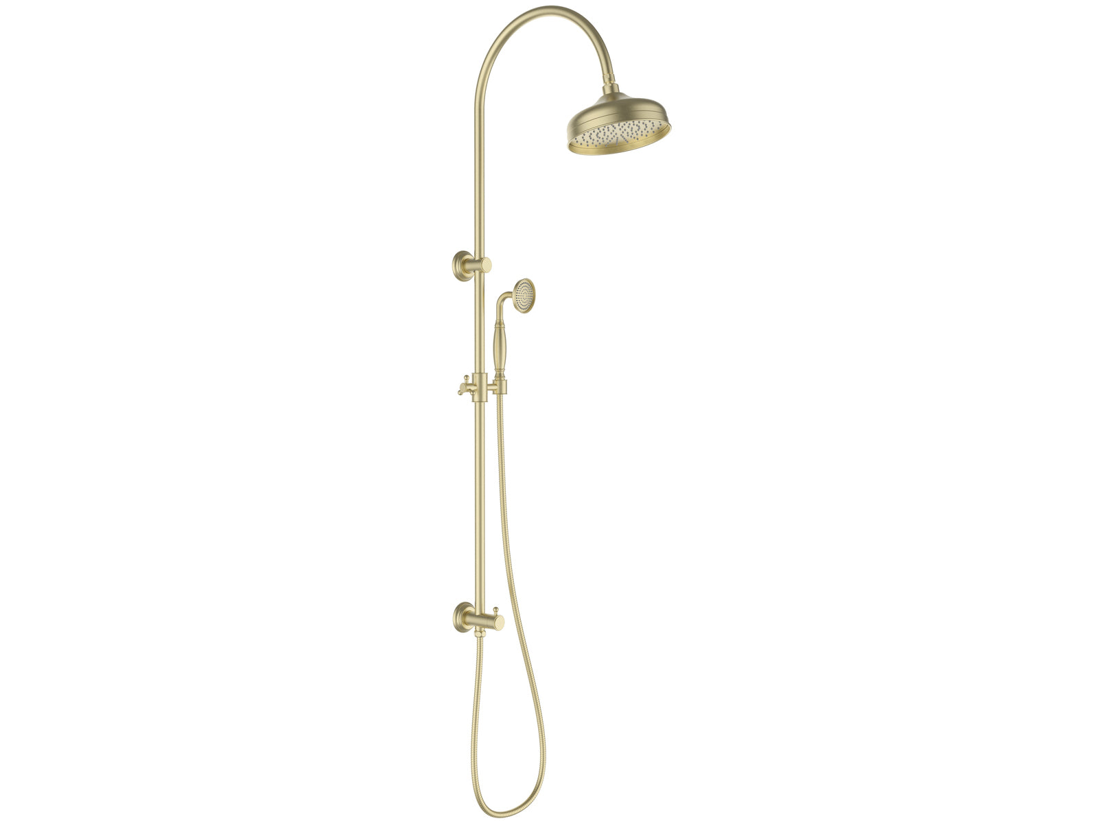 Ikon Clasico Combination Shower Set Brushed Gold