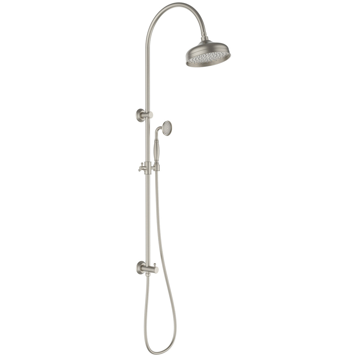 Ikon Clasico Combination Shower Set Brushed Nickel