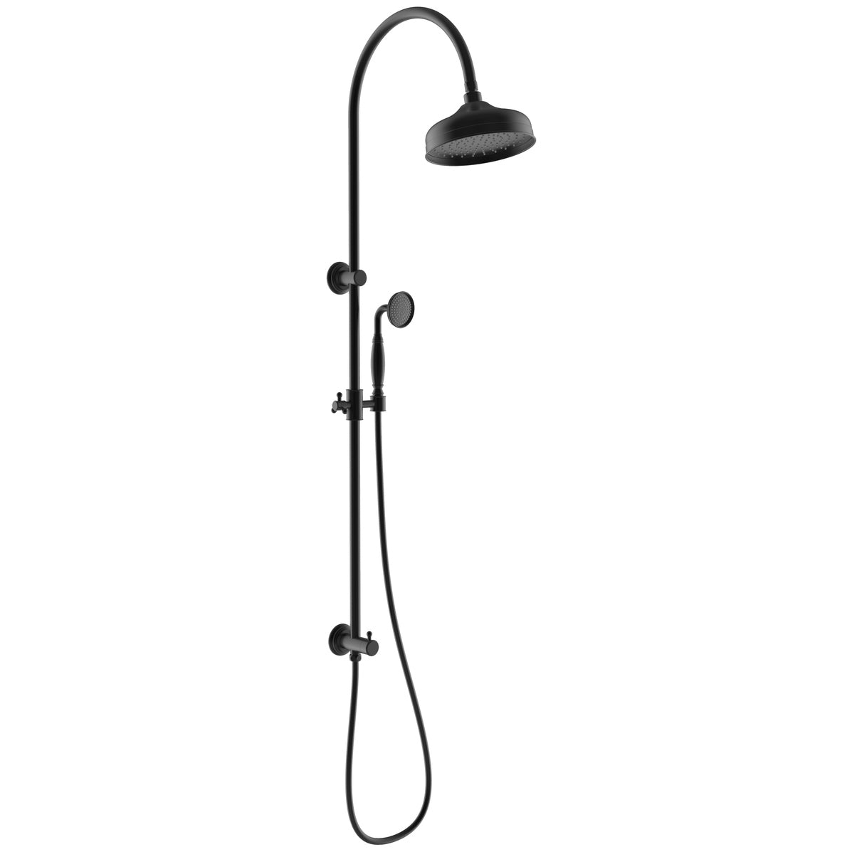 Ikon Clasico Combination Shower Set Matte Black